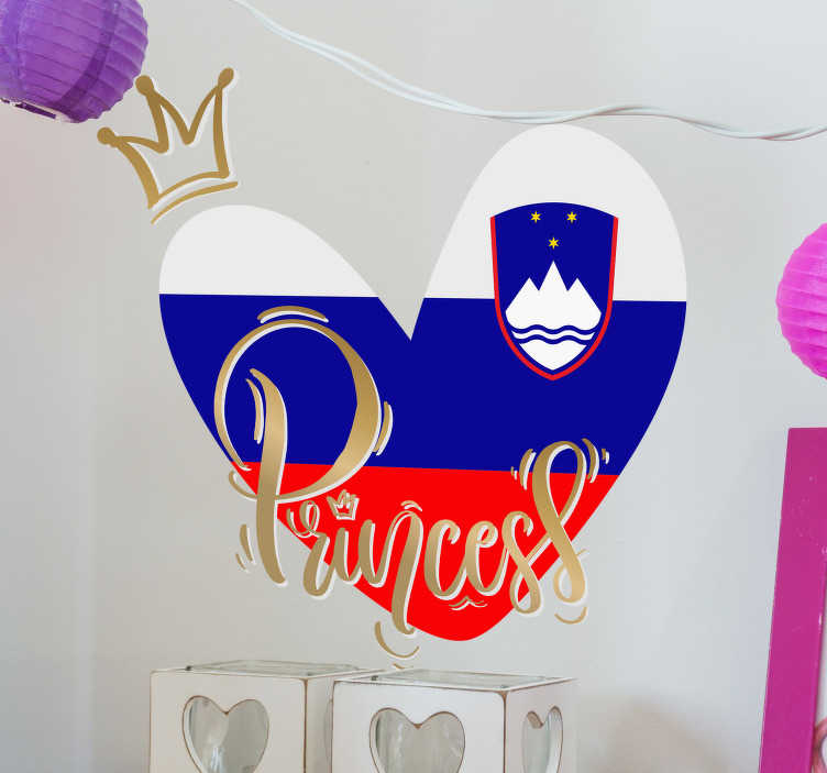 Nalepka zastave slovenske princese - TenStickers
