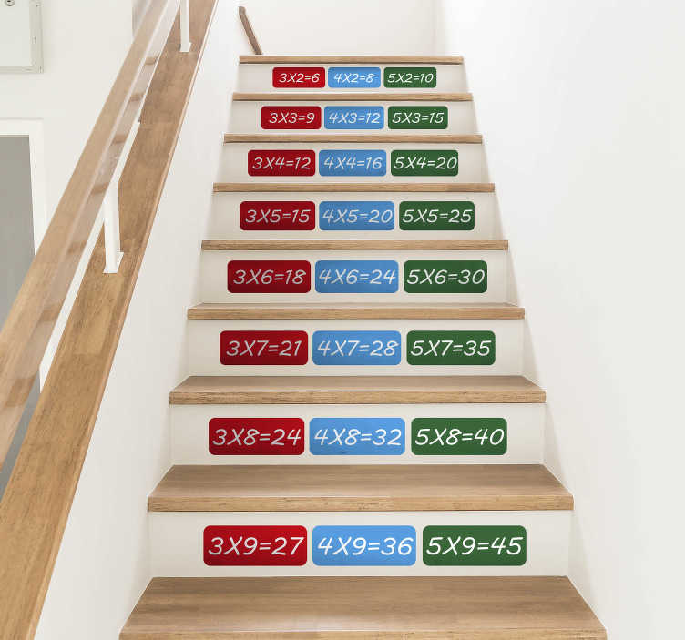 Calcomanías autoadhesivas multicolor para escaleras de guardería,  calcomanías de vinilo para escaleras y escaleras de vinilo, calcomanías  para