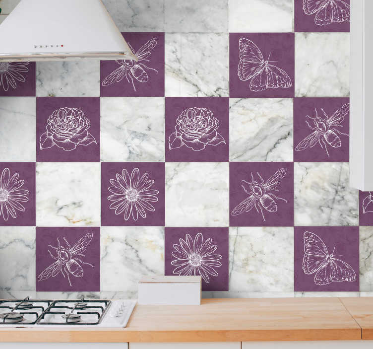 Prosperveil 19PCS Black Marble Mosaic Wall Tile Transfers Stickers Self Adhesive Waterproof Kitchen Bathroom Tile Wall Sticker Vinyl Art Decals Home Decoration 10 x 10 cm