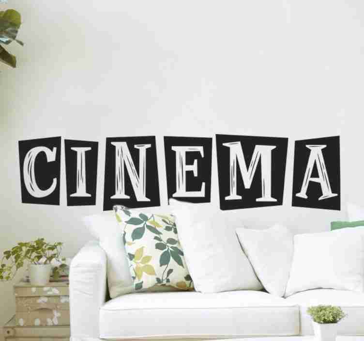 Sticker Mural Cinéma avec texte cinéma