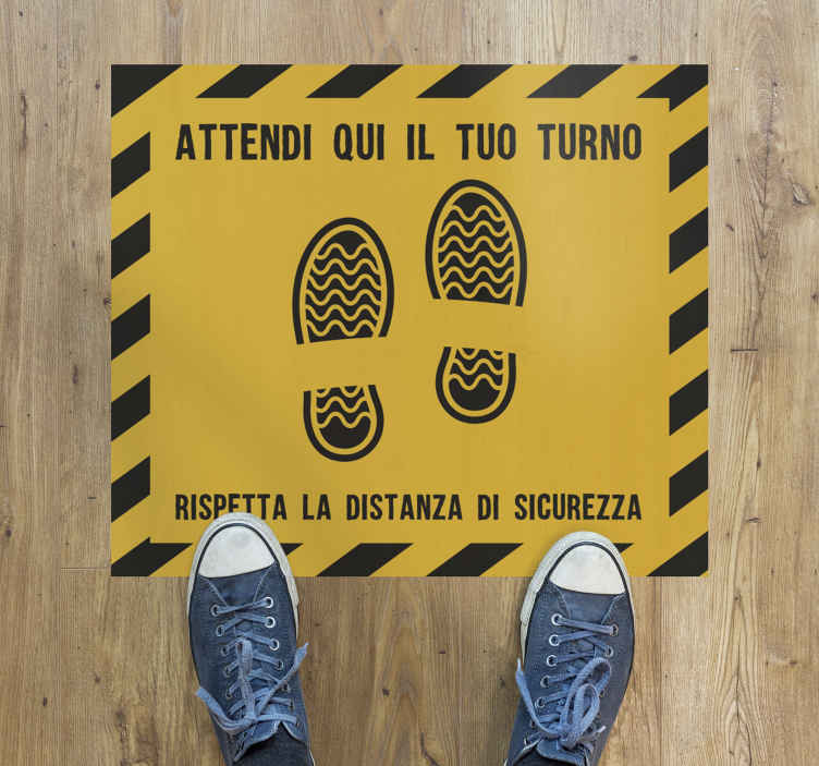 Adesivo per pavimento assistere al turno