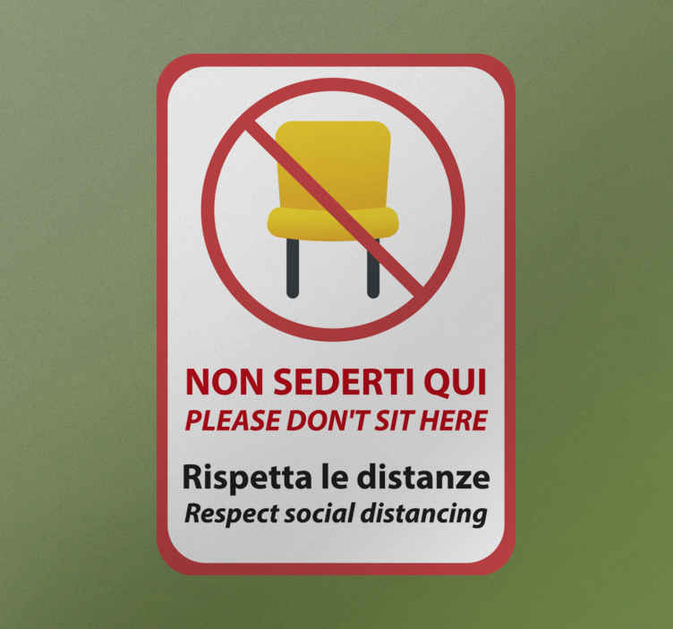 Stickers Rispettare le distanze