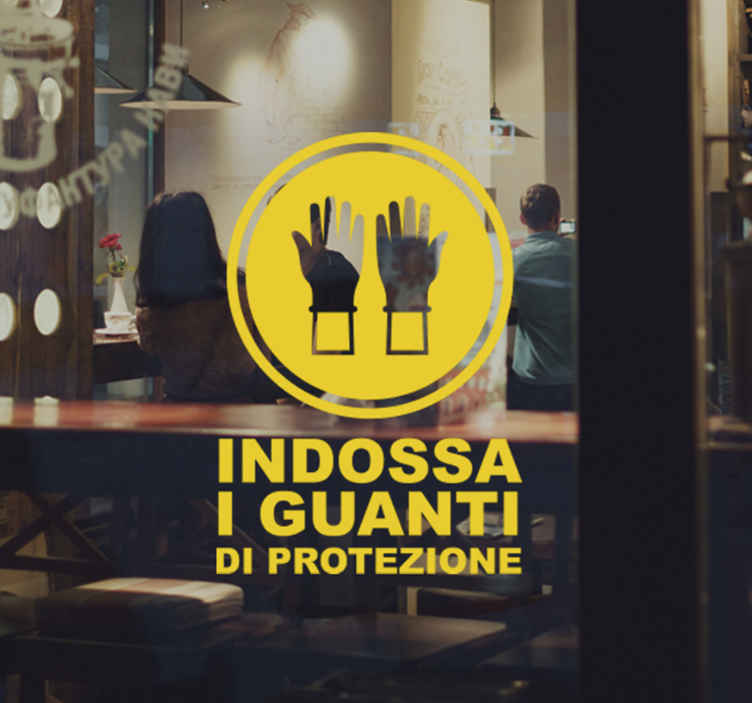 Adesivo per vetro indossare i guanti