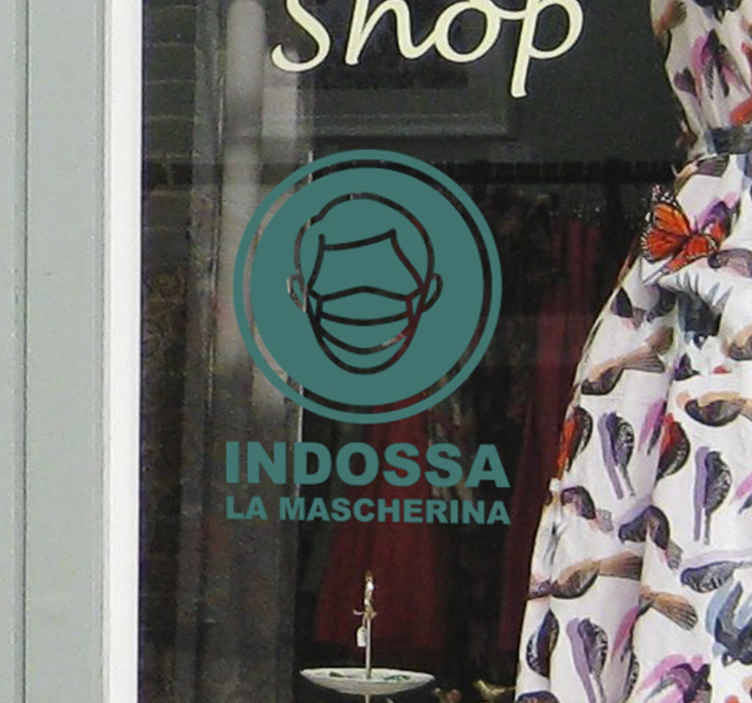 Adesivo per vetro metti la maschera