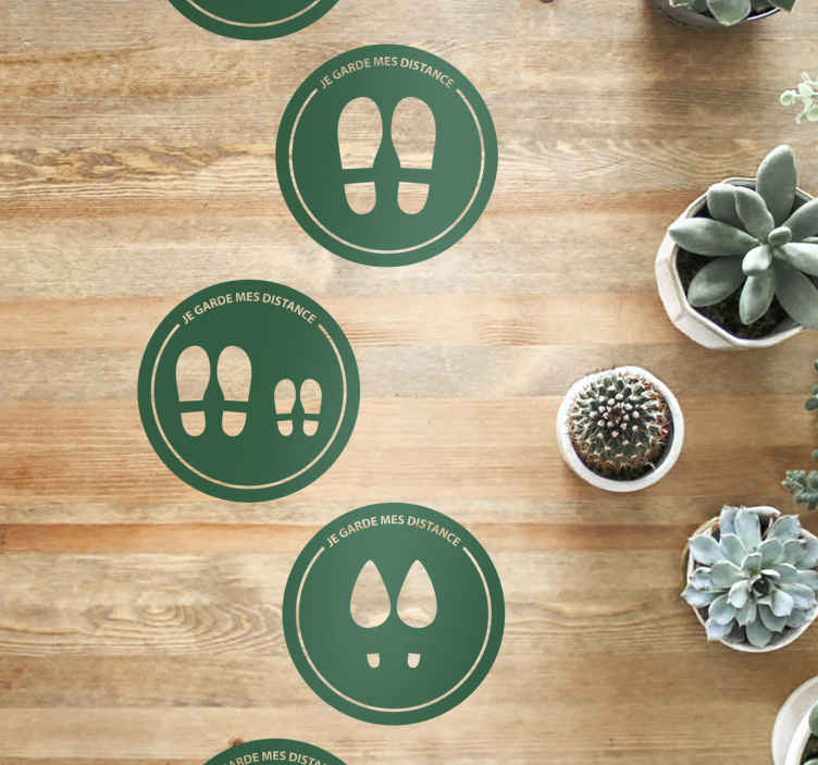 Sticker de Sol Je garde mes distances