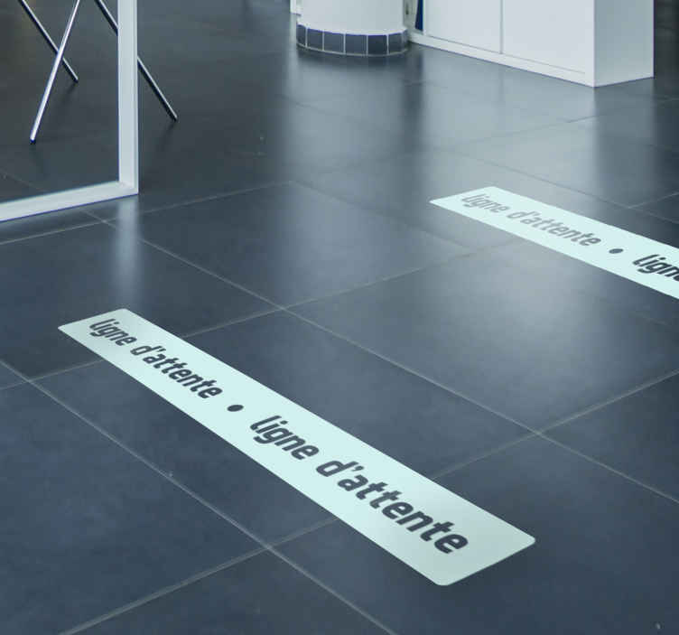 Sticker de sol File d'attente