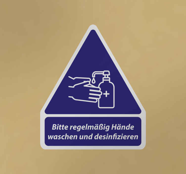 Bitte waschen und desinfizieren Sie die hände vinylschild - TenStickers