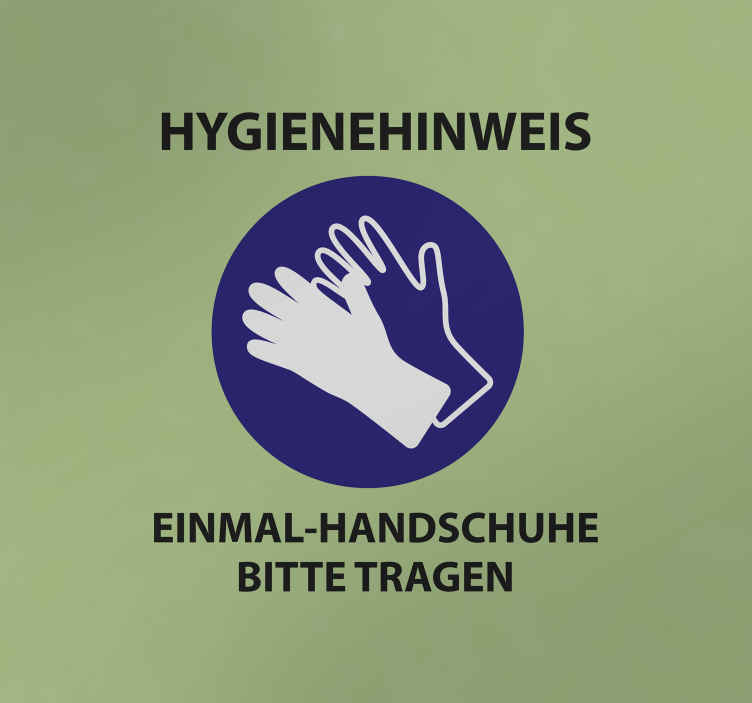 Klebeschilder Bitte tragen Sie einweghandschuhe - TenStickers
