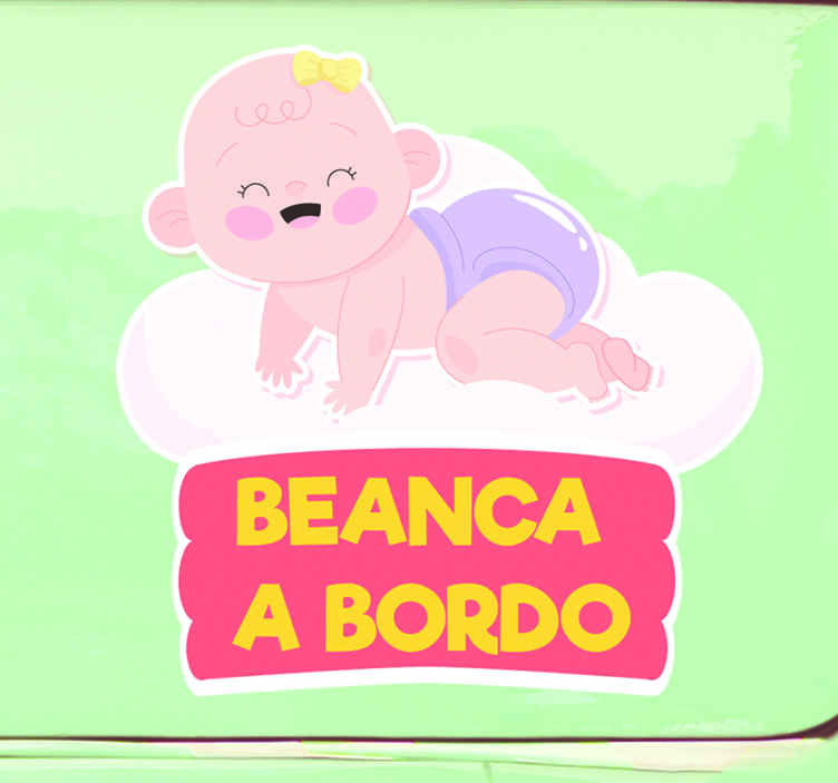 Adesivo bimbo a bordo personalizzato Bambino con nome