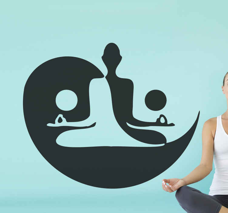 Adesivo Logo Yoga Yin Yang Tenstickers