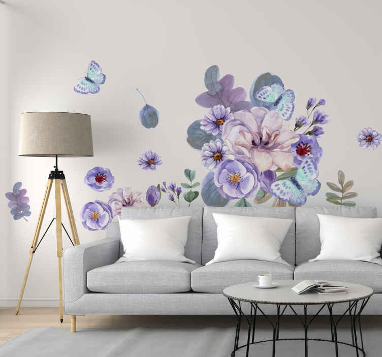 Floral Self-adhesive Wall Decal Paper Border Sticker Bedroom Home Decor Mural