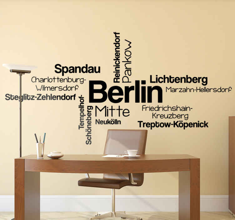 Aufkleber Berlin sStadtteile - TenStickers