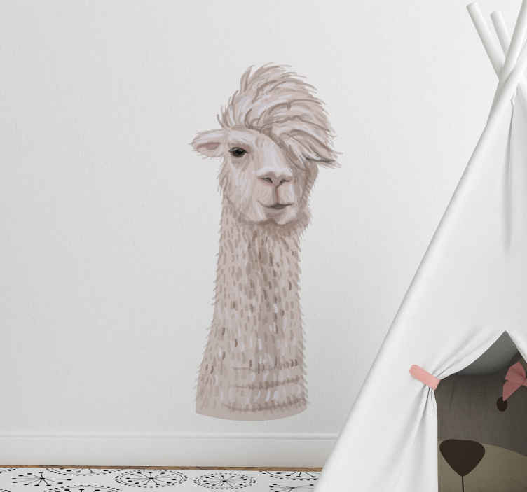 Wandtattoo Tiere Alpakas mit Muster bunt Kinderzimmer Deko 
