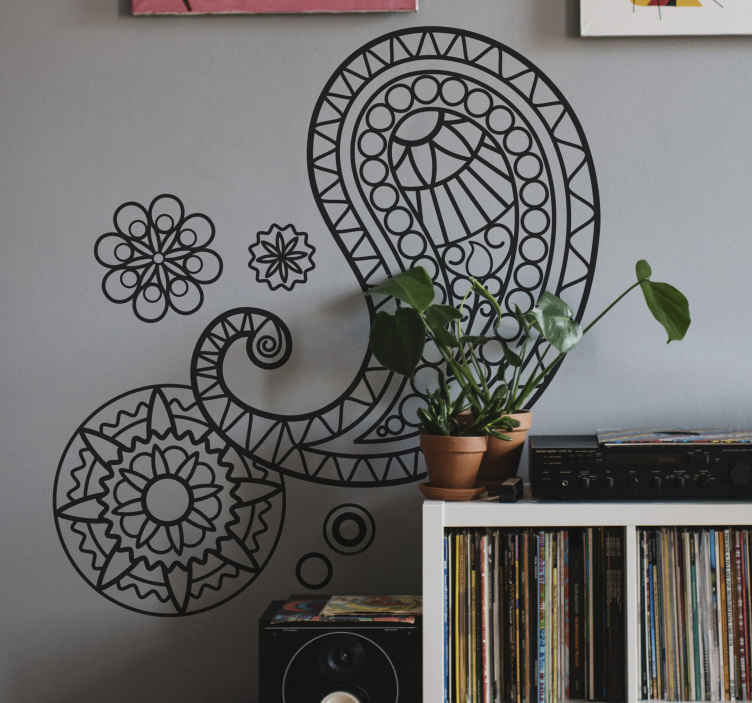 Arabisk paisley original klistremerke Tenstickers Arabisk paisley design t skjorte Tenstickers