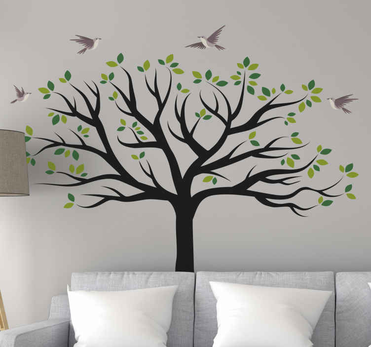 Details about Tree With Birds Wall Sticker Home Decor Decal Mural Wall Stic...