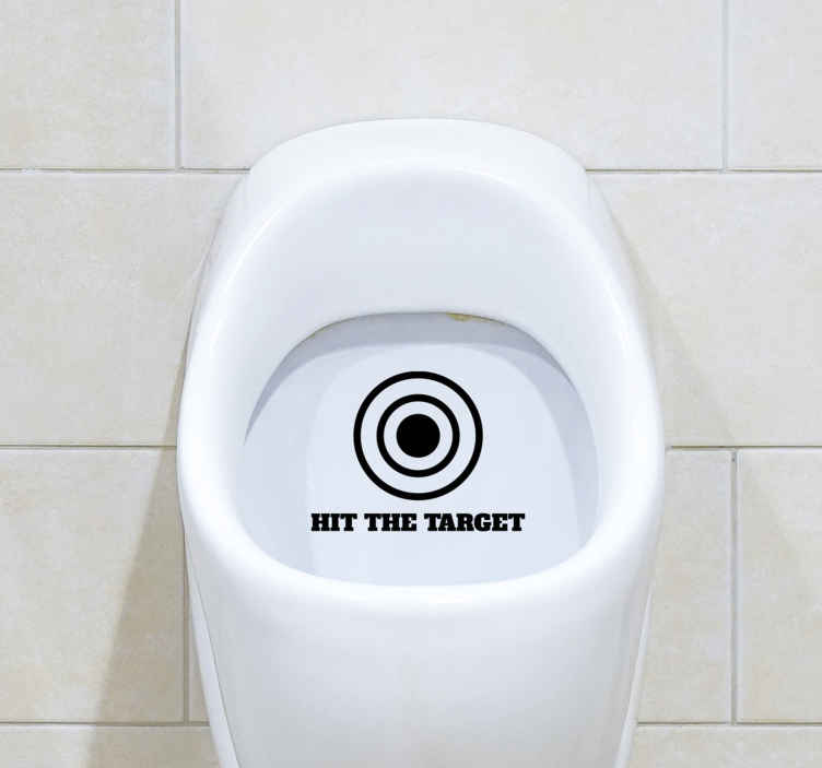 HIT THE TARGET AIM Toilet Funny Stickers  Bathroom Vinyl Wall Art**