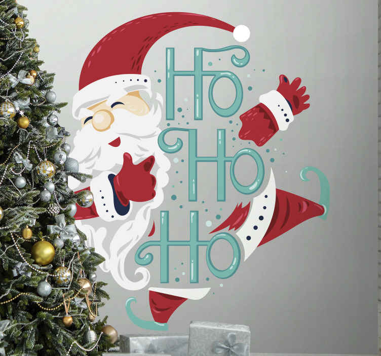 Noel Wall Vinyl Decal Sticker Family Kids Holiday Santa Door Art Ho Ho Ho Fun