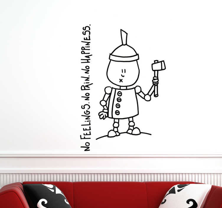 Autocollant mural no feelings