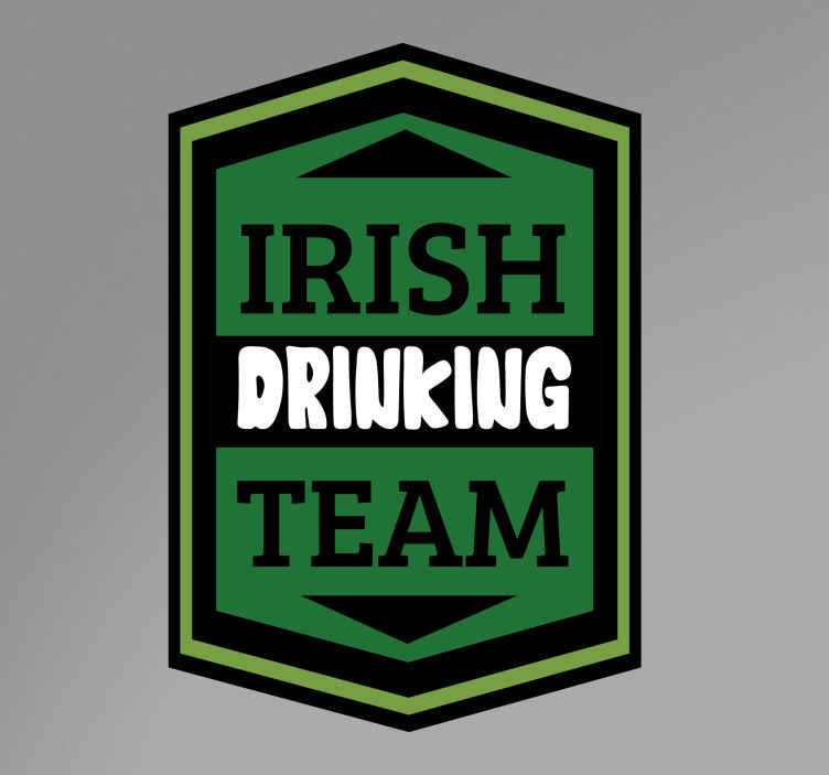 Irish drinking team car sticker - TenStickers