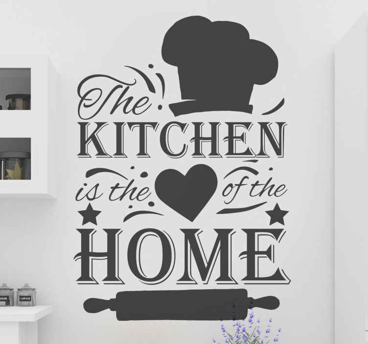 THE KITCHEN HEART OF OUR HOME Tile Decal Sign Funny KITCHEN Decor Gift –  JAMsCraftCloset