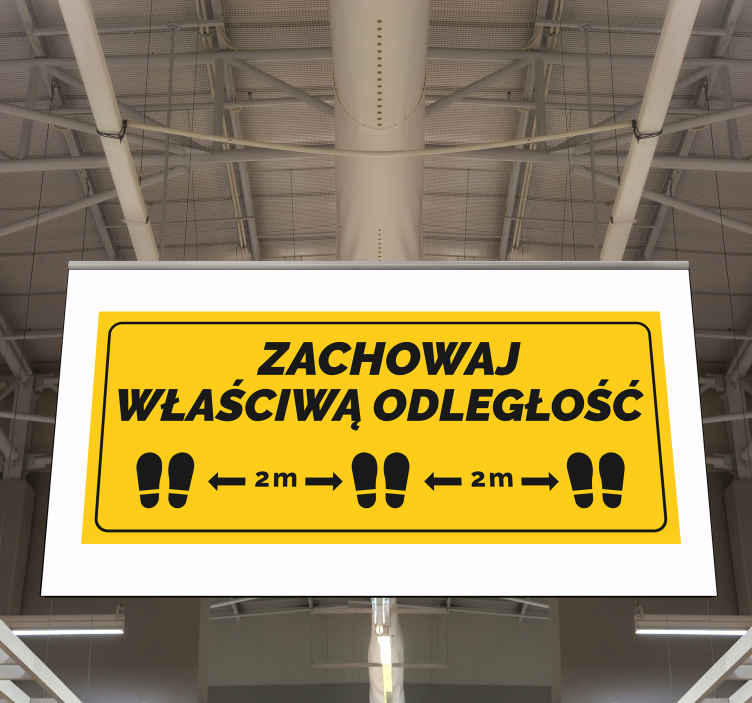 Naklejka na ścianę Zachowaj odpowiednią odległość - TenStickers