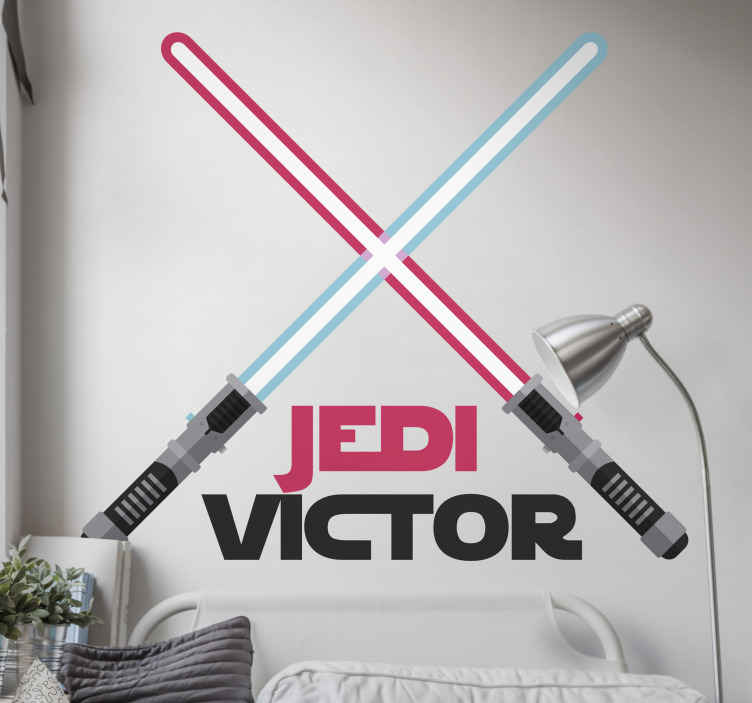 Sticker personalizzato Spade laser con nome