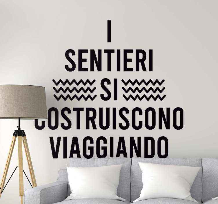 Adesivo porta frase di viaggio di kafka