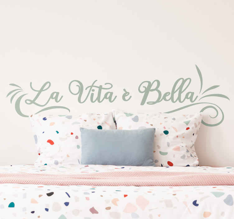 Adesivo per vetro La vita è buona citazione