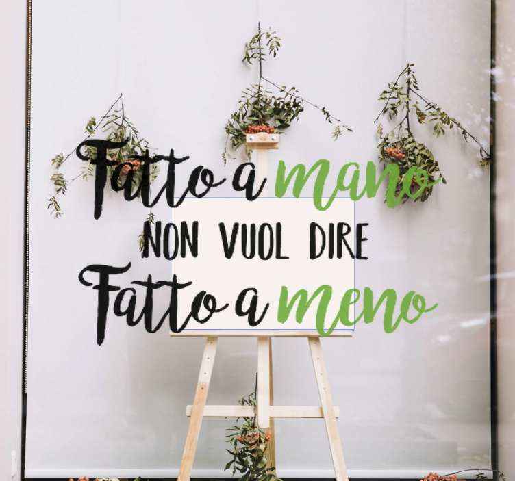 Adesivo per vetro Amanti fatti a mano