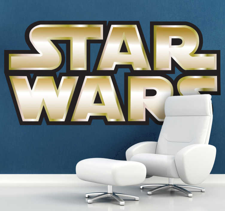 Sticker logo doré Star Wars