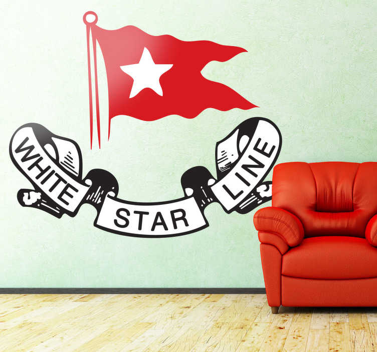 White Star Line Titanic Decorative Sticker - TenStickers