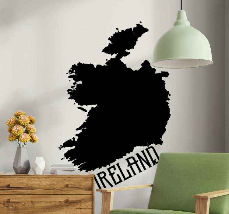 Ireland silhouette laptop stickers TenStickers