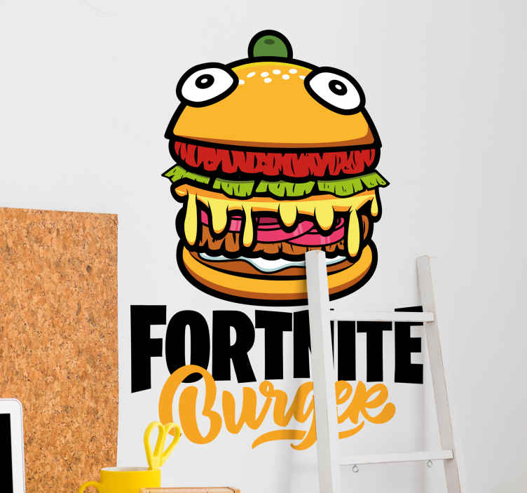 Sticker videogioco Hamburger fornite