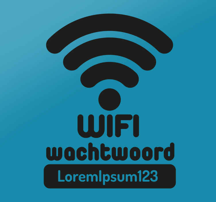 Stickers Pictogrammen Wifi Wachtwoord Tenstickers