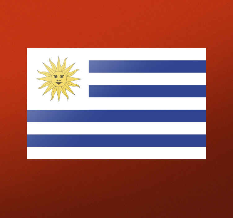 Pegatina para coche Bandera de uruguay - TenVinilo