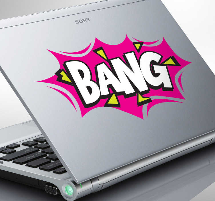 Comic Bang Laptop Sticker - TenStickers