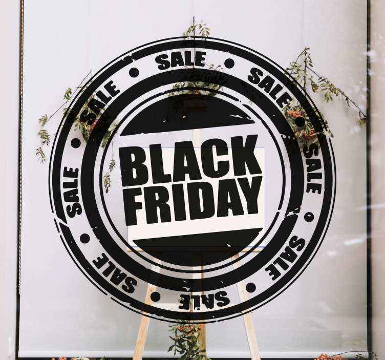 Black Friday sale stamp decal TenStickers