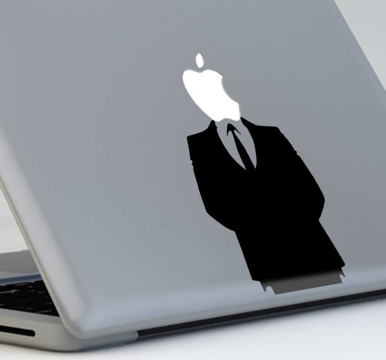 Apple Man MacBook Sticker - TenStickers