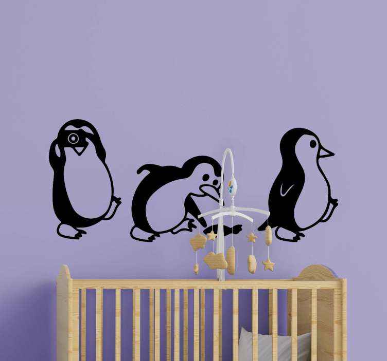 Details about   Penguin Wall Decal Stickers Kid's Children's Room Nursery Refrigerator Decor