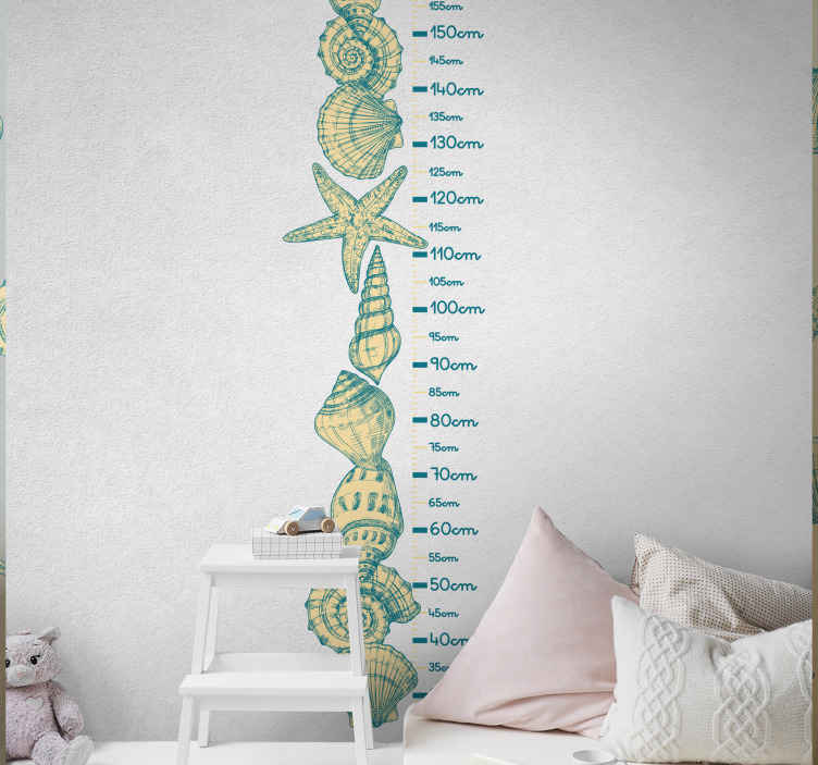 Vosarea 2pcs Growth Chart Height Chart Height Measurement Sticker Removable PVC Wall Sticker for Nursery Bedroom Living Room Kindergarten Style 2