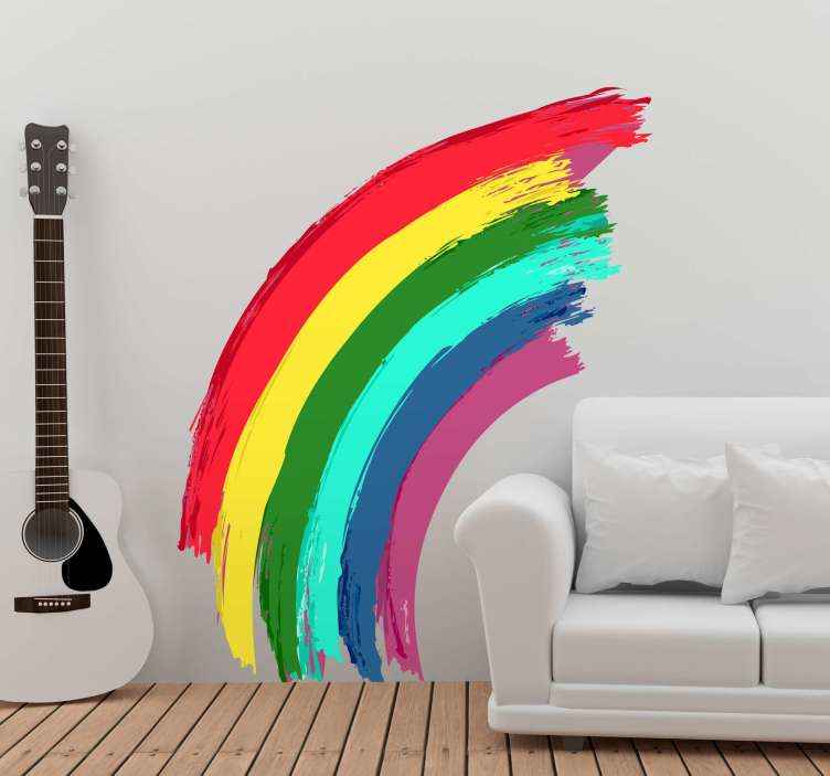 Vinilo Golpes de pintura de arco iris - TenVinilo