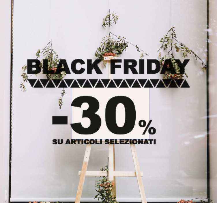 Adesivo per vetro Vendita collezione black fridaysui prodotti