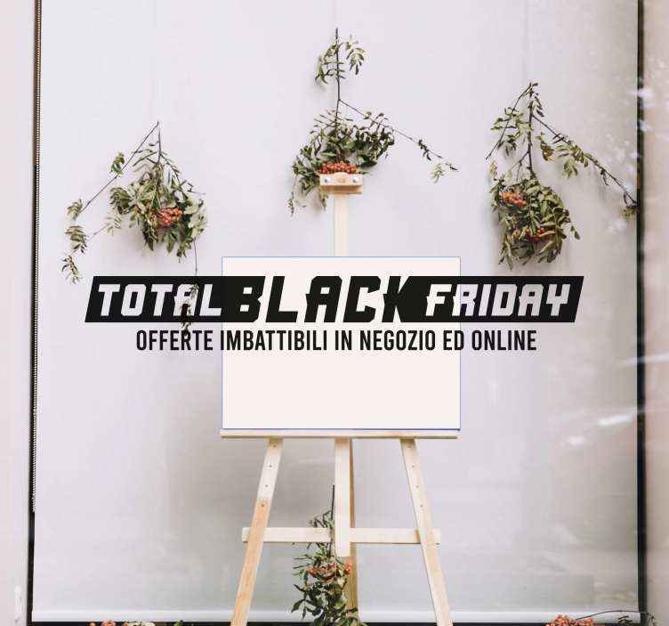 Adesivo per vetro black fridaytotale che spaventa le vendite