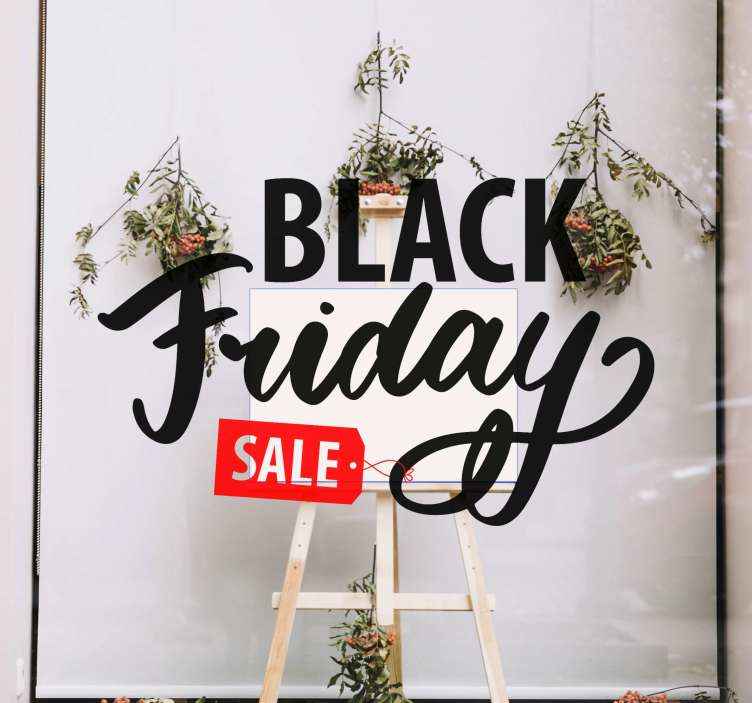 Adesivo per vetro black fridaytotale con testo