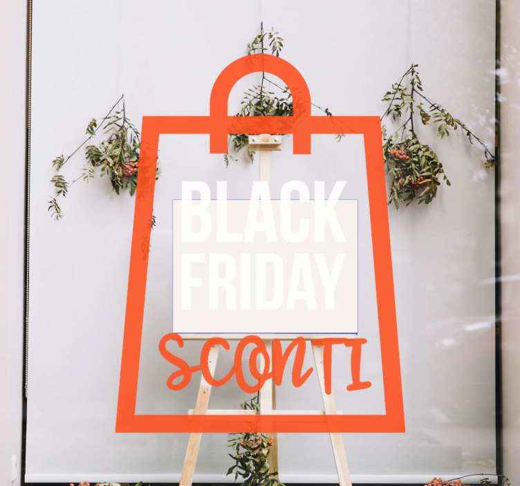 Adesivo per vetro black fridaycon vendita in rosso