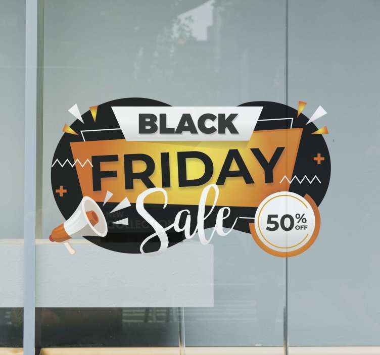 Vitrophanie vitrine Fond abstrait Black friday