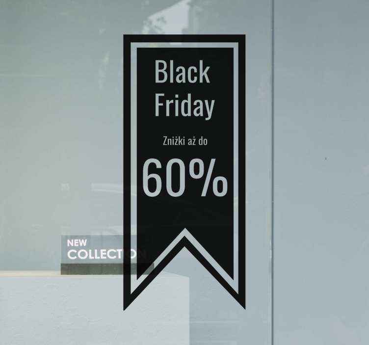 Naklejka na witrynę zakładka Black Friday - TenStickers