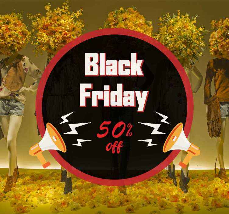Vitrophanie vitrine Rumeurs du Black Friday