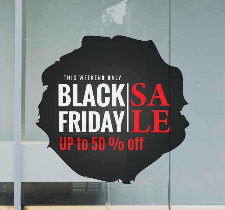 Customisable ink splatter black friday stickers - TenStickers
