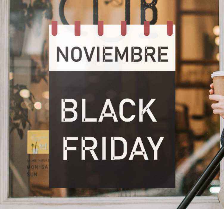 Vinilo Fecha y descuento de viernes negro - TenVinilo
